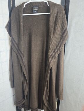 Outlander Women's Open-Front Cardigan - Brown With Tie Belt